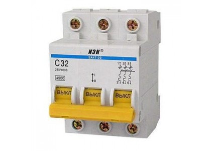 Автомат 3Р С 10А ВА 47-29 4,5кА ИЭК MVA20-3-010-C 