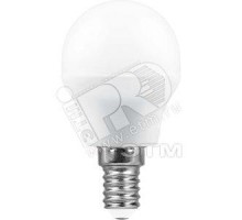 Лампа светодиод. LED 7Вт 230в Е14 белый матовая шар