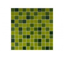 ULTRA GREEN мозаика стеклянная чип 25х25х4 мм лист 295х295 мм на сетке(23шт/кор)