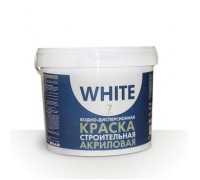 Краска ВД СТРОИТЕЛЬНАЯ для потолков и интерьеров  WHITE 7 кг