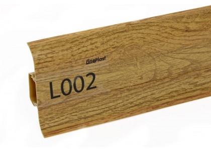 Плинтус ПВХ Line Plast L002 Орех греческий L=2,2м  мягк.к (1 уп-40 шт)