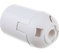 Патрон электрический Е27 подвесной пластиковый белый