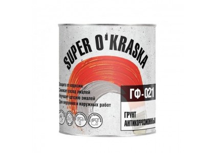 Грунтовка ГФ-021 серая 0,9 кг Лакра Super okraska