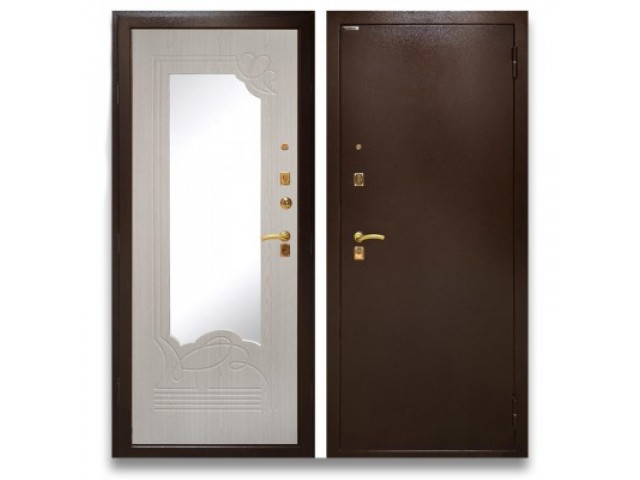Дверь входная металлическая Ampir 1512 белый ясень 960х2050 левая