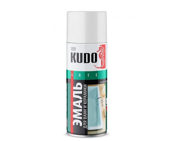 Эмаль аэрозольная KUDO 1301 для ванн белая (0,52л)