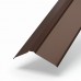 Планка конька плоского 150*150*2000мм (8017) шоколад 0,4 мм