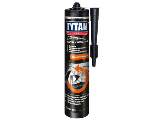 Герметик TYTAN Professional каучуковый кровельный бесцветный  310 мл 