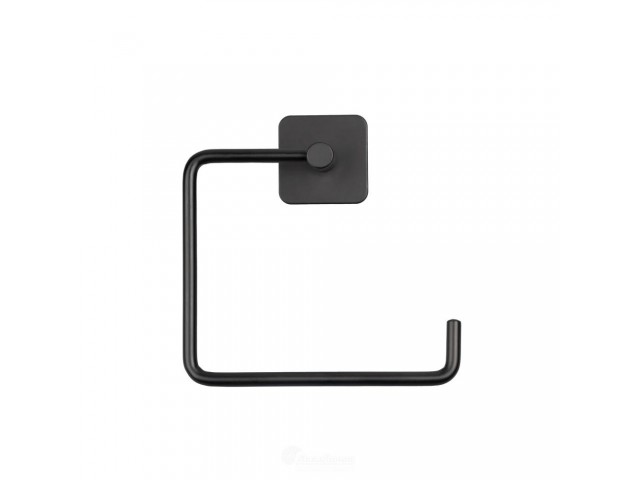 Держатель для туалетной бумаги металл черный на липучке