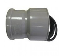 Переход на чугун трубу D110/123 с растр на прям конец чугун трубы с прям конца пласт трубы с манж