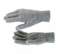 Перчатки утепленные трикотажные акрил двойные 10 класс 8 нитей серая туча Сибртех