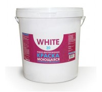 Краска ВД моющаяся супербелая WHITE 30 кг 