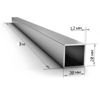 Труба профильная 20*20*1,2мм (3м)