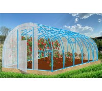 Теплица Фермер 6х3х2,1м двойные опорные дуги, окрашенная, 2 двери