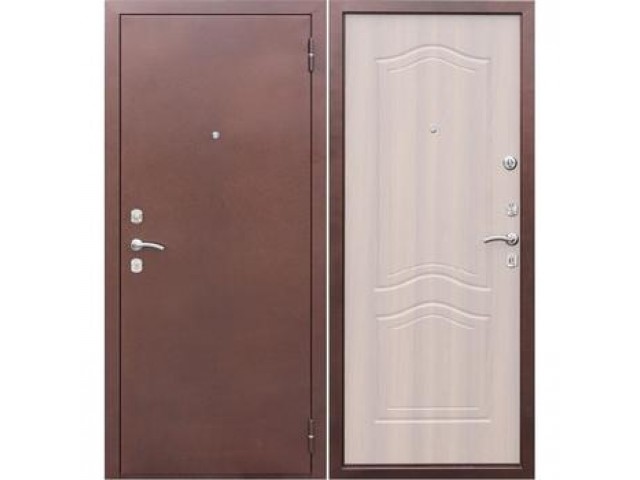 Дверь мет. Гарда МДФ (860х2050 левая) Венге/Сандал светлый