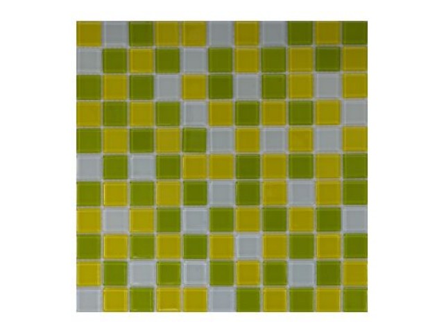 LIME мозаика стеклянная чип 25х25х4 мм лист 295х295мм на сетке(23шт/кор)