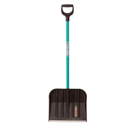 Лопата снеговая 460х400мм широкая прорезиненный черенок 1000мм Sibir