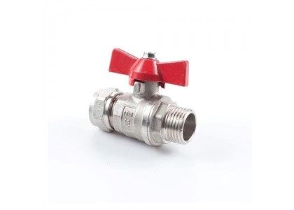 Кран шаровый для м/п трубы 20х3/4 НР Profline