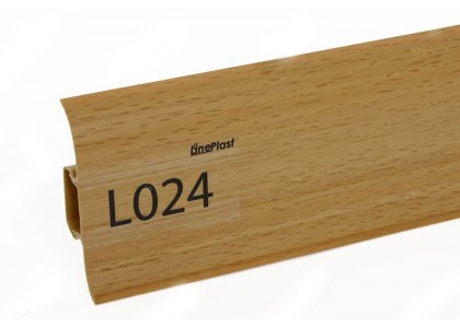 Плинтус ПВХ Line Plast L024 Бук светлый L=2,2м  мягк.к (1 уп-40 шт)