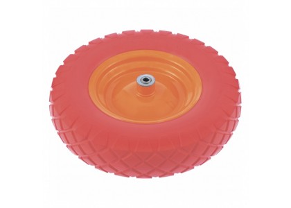 Колесо для тачки полиуретановое 4.80/4.00-8 длина оси 90мм подшипник 12мм Palisad