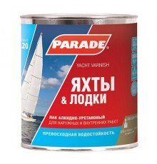 Лак яхтный алкидно-уретановый матовый Лакра PARADE L20 Яхты&Лодки 0,75 кг