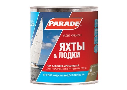Лак яхтный алкидно-уретановый матовый Лакра PARADE L20 Яхты&Лодки 0,75 кг