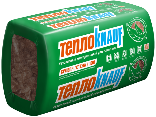 Утеплитель ТеплоКНАУФ для Кровли и Стен TS 037 Aquastatik 1230х601х50 16шт/уп 36 упак/паллета