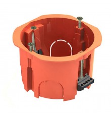 Коробка установочная с/п 65х45мм г/к (пластиковые лапки, с саморезом) 