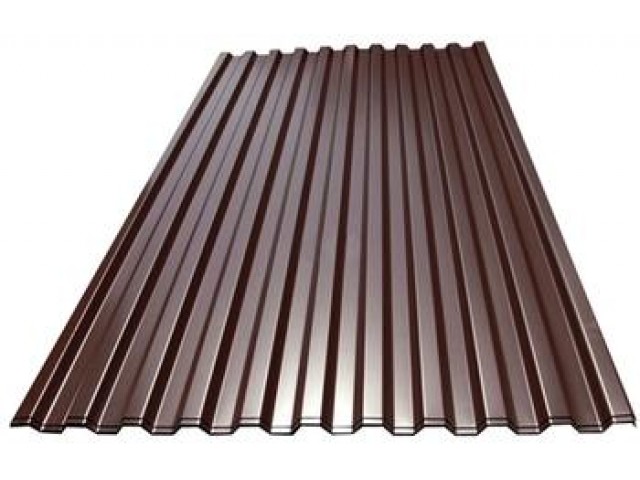 Профнастил С8 6*1,2м (8017) толщина 0,4 мм шоколад