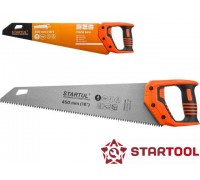 Ножовка по дереву 450 мм, 4TPI, каленый зуб, двухкомпонентная ручка, Startul Master