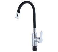 Смеситель для кухни TSARSBERG ХИТ гибкий излив черный ручка вверх