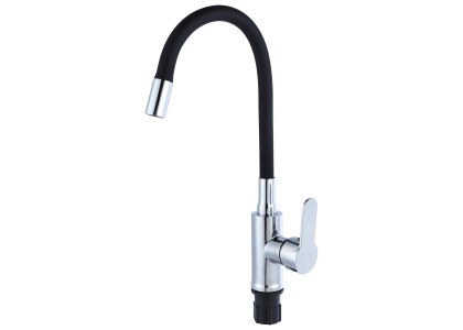 Смеситель для кухни TSARSBERG ХИТ гибкий излив черный ручка вверх