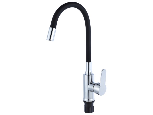 Смеситель для кухни TSARSBERG ХИТ гибкий излив черный ручка вверх