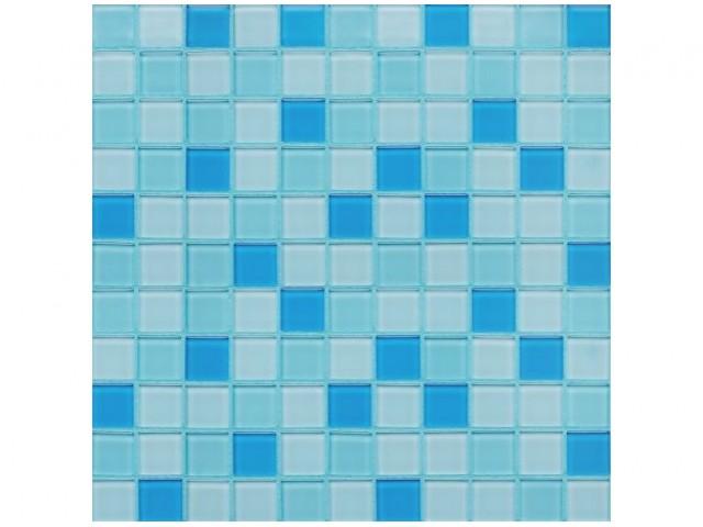 FRESH WATER мозаика стеклянная чип 25х25х4 мм лист 295х295 мм на сетке(23шт/кор)