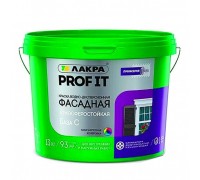 Краска ВД фасадная Лакра акриловая PROF IT база С 13 кг