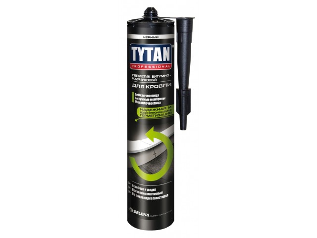 Герметик TYTAN Professional битумно-каучуковый кровельный черный  310 мл 