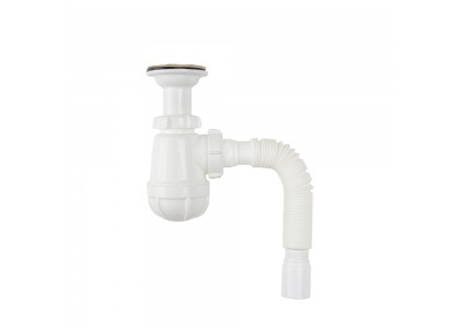 Сифон для раковины с гибкой трубой AQUANT S0515 1 1/2х40/50мм