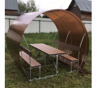 Беседка сборная Бочонок 2х2х2,1м (каркас с комплектующими+поликарбонат)
