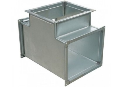 Тройник прямоугольный оцинкованный (100х150мм 90 град)