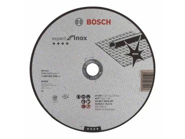 Круг отрезной по металлу 230 х 2,0 х 22 мм, Inox, Bosch
