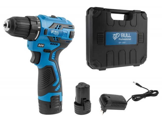 Дрель-шуруповерт АКБ BULL SR 1203 бесщеточный 12 В