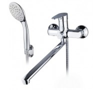 Смеситель для ванны с коротким изливом Rusant 35мм картридж  ручка латунь хром 70-21