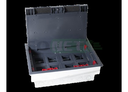 Люк на 8 постов 45х45мм металл/пластик с пластиковой коробкой IP 40