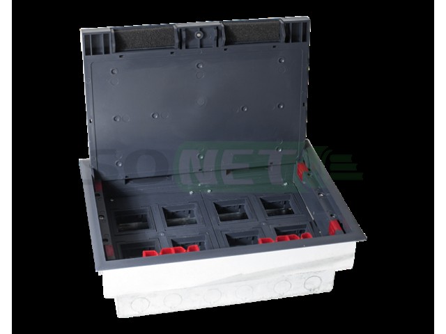 Люк на 8 постов 45х45мм металл/пластик с пластиковой коробкой IP 40