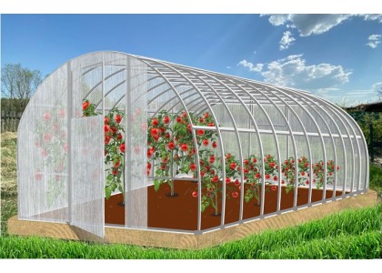 Теплица Кормилица 6х3х2,1м Суперусиленная, неокрашенная, 2 двери