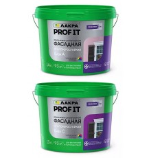 Краска ВД фасадная Лакра акриловая PROF IT база А 14 кг