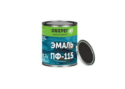 Эмаль ПФ-115 PaintGuard черный 2,7 кг ГОСТ