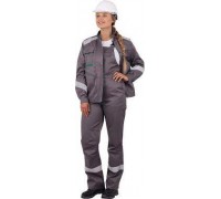 Костюм летний Галактика, серый-бирюза, женский размер  88-92, рост 158-164