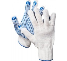 Перчатки трикотажные,  7 класс, с защитой от скольжения, Dexx