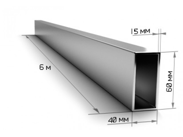 Труба профильная 60*40*1,5мм (6м)