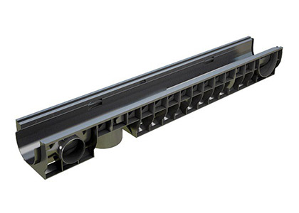 Лоток водоотводный PolyMax Basic ЛВ-10.16.08-ПП пластиковый стандартный борт 8010-М